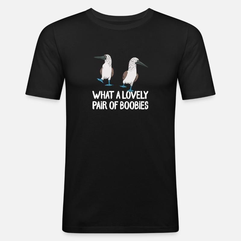 Blaufußtölpel Blue-footed Booby Seevogel - Männer Slim Fit T-Shirt - Schwarz