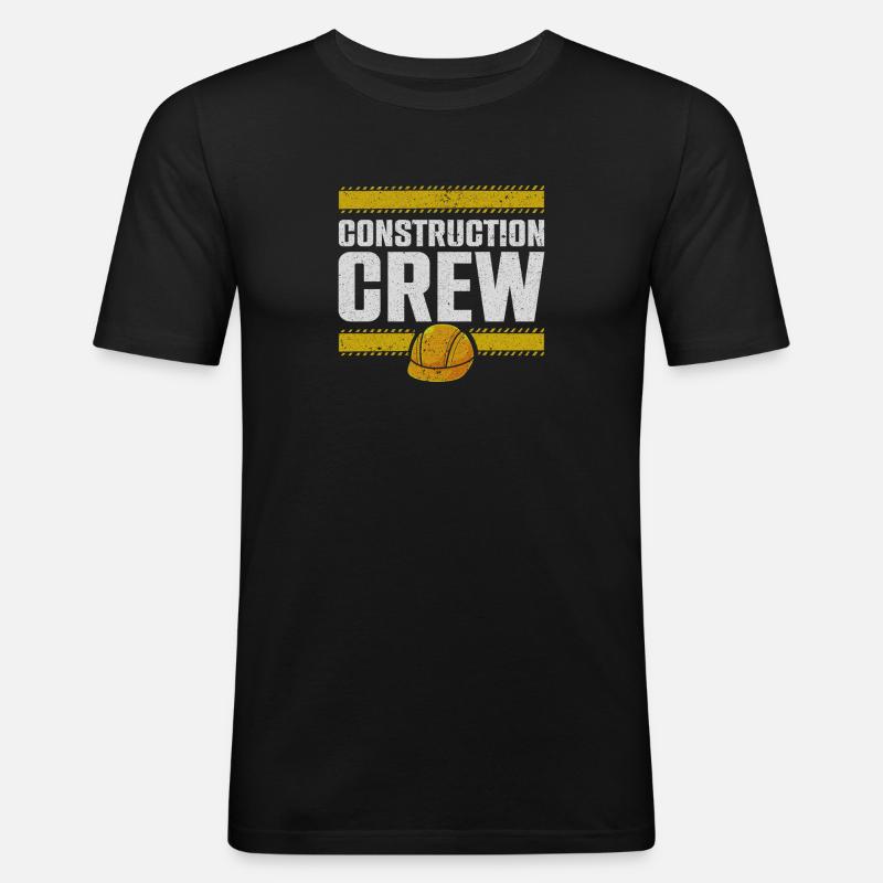 Construction Crew Baustelle Bauherr - Männer Slim Fit T-Shirt - Schwarz