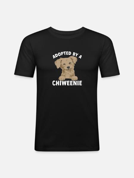 Chiweenie Chien - T-shirt près du corps Homme - noir