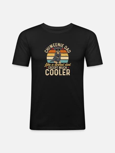 Chiweenie Chien - T-shirt près du corps Homme - noir