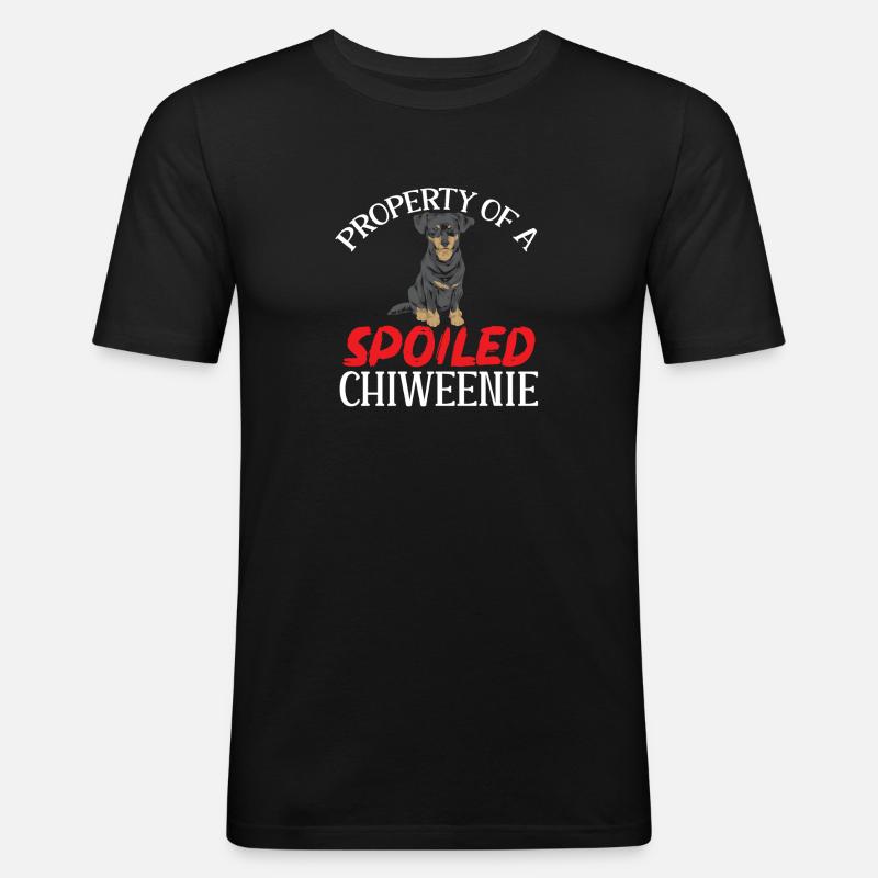 Chiweenie Dog - Men's Slim Fit T-Shirt - black