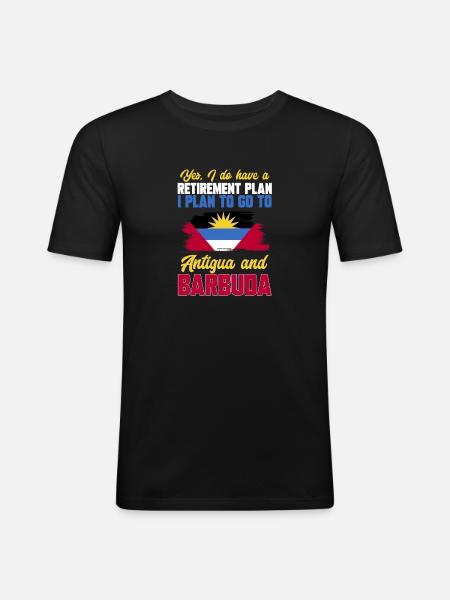 Antigua and Barbuda flag - Men's Slim Fit T-Shirt - black