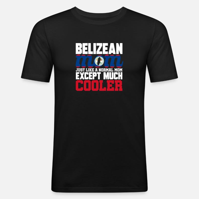 Belize Flagge Belizer - Männer Slim Fit T-Shirt - Schwarz