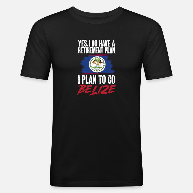 Belize Flag Belizean - Men's Slim Fit T-Shirt - black