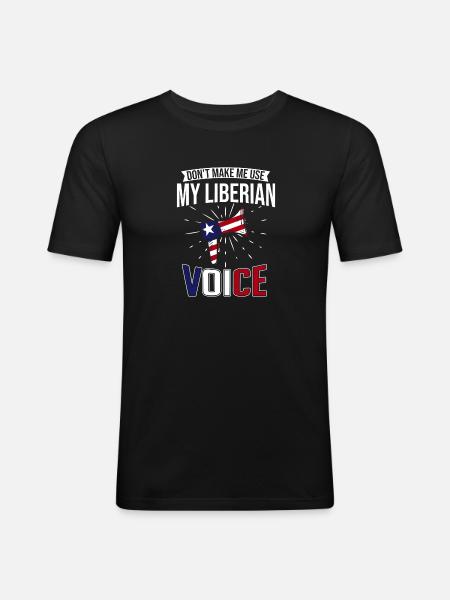 Liberia Flag Liberians - Men's Slim Fit T-Shirt - black