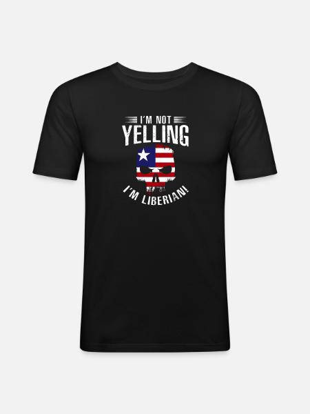 Liberia Flag Liberians - Men's Slim Fit T-Shirt - black