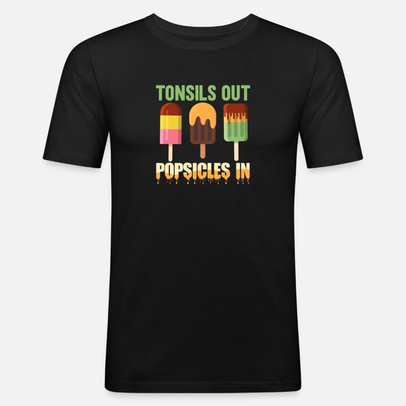 Tonsillektomie Genesung Mandelentfernung - Männer Slim Fit T-Shirt - Schwarz