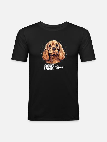 Dog Cocker Spaniel - Men's Slim Fit T-Shirt - black