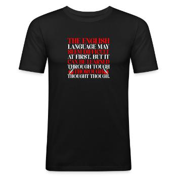 Teacher English Second Language Foreign Language - Men's Slim Fit T-Shirt - black - Front - Nik (191cm)