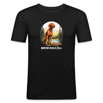 Magyar Vizsla - Men's Slim Fit T-Shirt - black - Front - Nik (191cm)