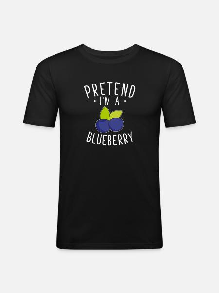Blueberry, Fruit, Blueberry - Men's Slim Fit T-Shirt - black