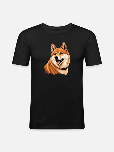 Shiba Inu - Men's Slim Fit T-Shirt - black