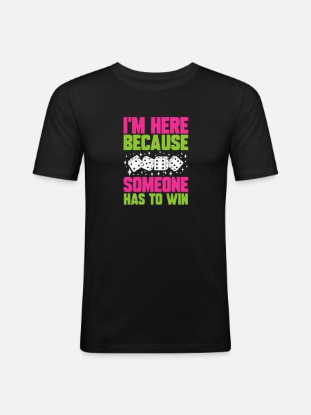 Bunco Dice Game - Men's Slim Fit T-Shirt - black