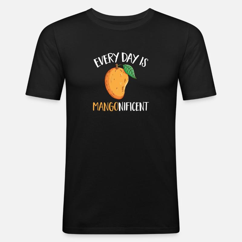 Mango Fruit Mango - Men's Slim Fit T-Shirt - black