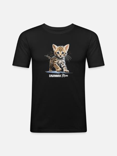 Savannah - Männer Slim Fit T-Shirt - Schwarz