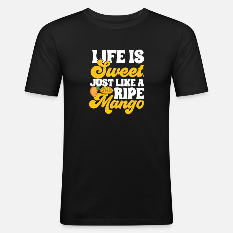 Mango Fruit Mango - Men's Slim Fit T-Shirt - black