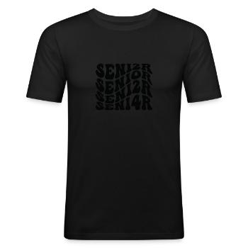 Senior 24 Graduation Class of 2024 Groovy Senior 2 - Men's Slim Fit T-Shirt - black - Front - Nik (191cm)