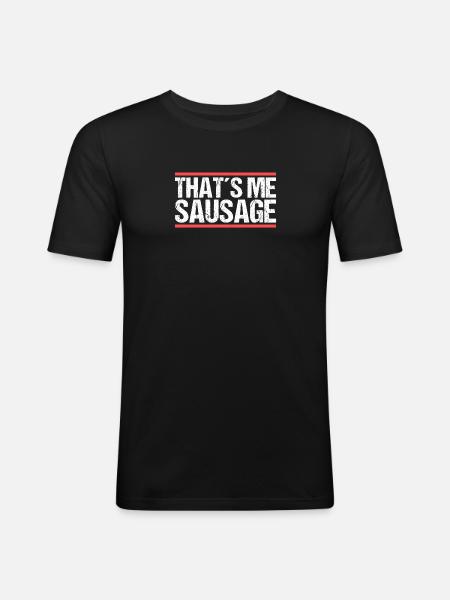 C’est ma saucisse. Danglais - T-shirt près du corps Homme - noir