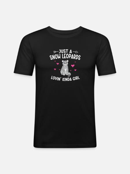 Snow leopard - Men's Slim Fit T-Shirt - black