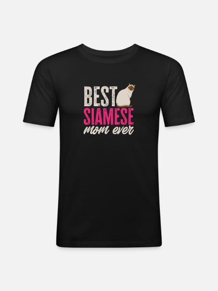 Siamese cat - Men's Slim Fit T-Shirt - black