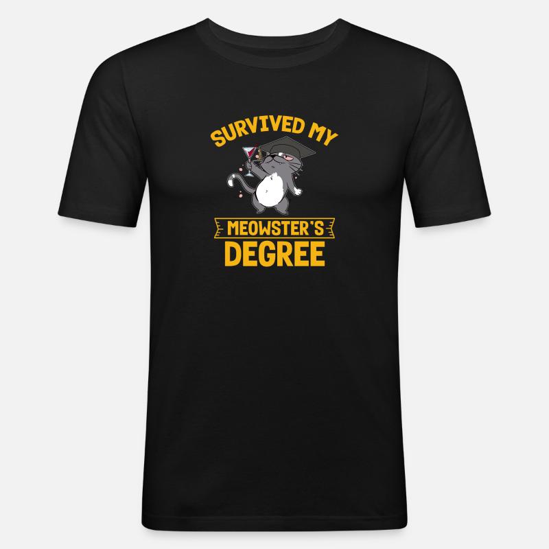 Master's Degree Studium Master Abschluss - Männer Slim Fit T-Shirt - Schwarz