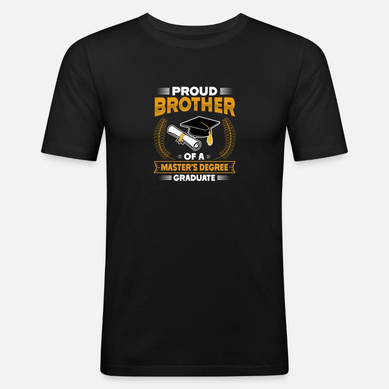 Master's Degree Studium Master Abschluss - Männer Slim Fit T-Shirt - Schwarz