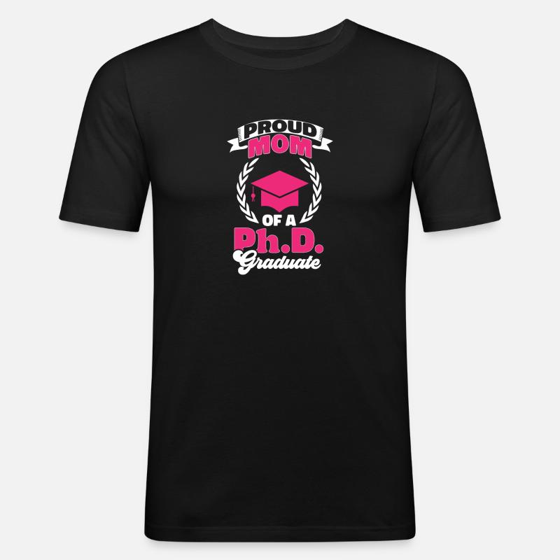 PhD Graduate Doktorgrad Ph.D. Promotion - Männer Slim Fit T-Shirt - Schwarz