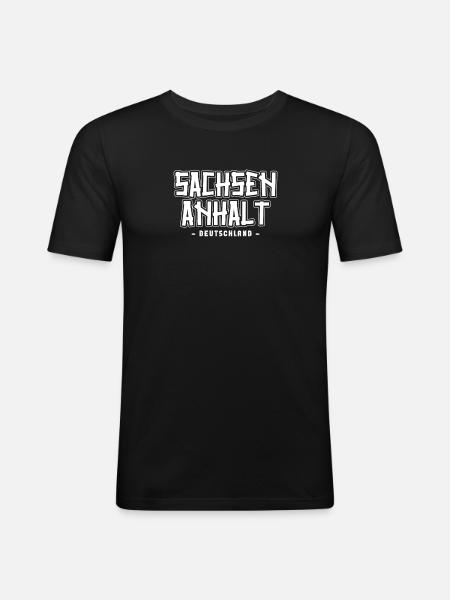 Sachsen Anhalter Sachsen Anhalterin Sachsen Anhalt - Männer Slim Fit T-Shirt - Schwarz