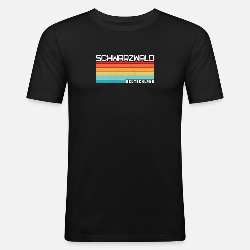 Schwarzwald - Männer Slim Fit T-Shirt - Schwarz