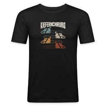 Kiefernchirurg - Männer Slim Fit T-Shirt - Schwarz - Vorne - Nik (191cm)