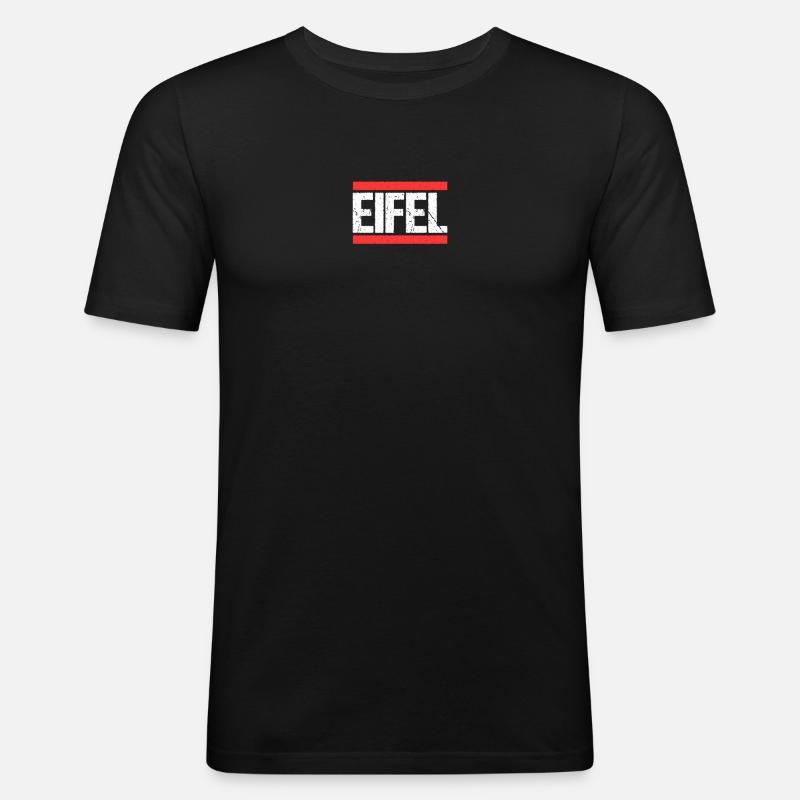 Eifel - Männer Slim Fit T-Shirt - Schwarz