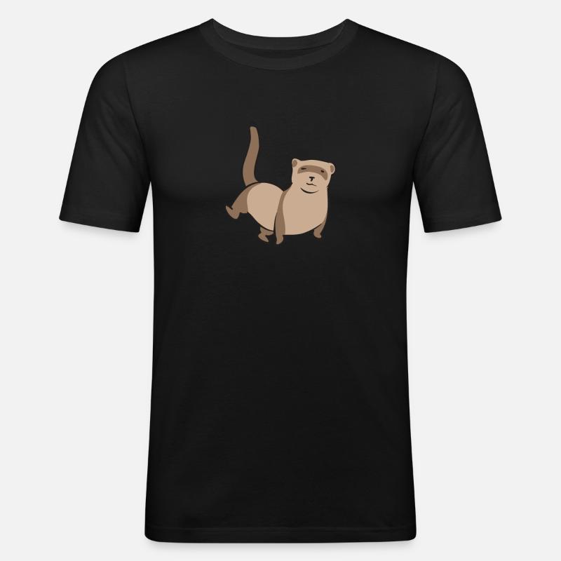 Frettchen Besitzer Frettchen - Männer Slim Fit T-Shirt - Schwarz