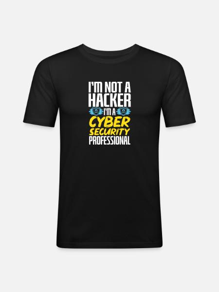 Cybersecurity Hackers IT Security - Men's Slim Fit T-Shirt - black