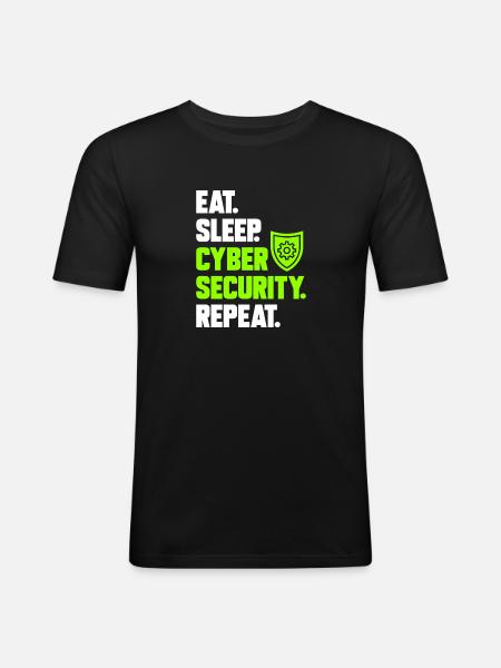 Cybersecurity Hackers IT Security - Men's Slim Fit T-Shirt - black