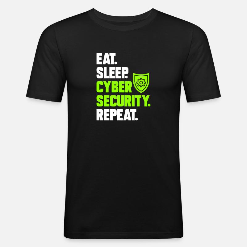 Cybersecurity Hackers IT Security - Men's Slim Fit T-Shirt - black