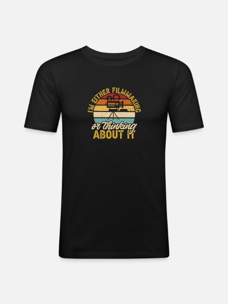Monteur vidéo Cinéaste Vidéaste - T-shirt près du corps Homme - noir