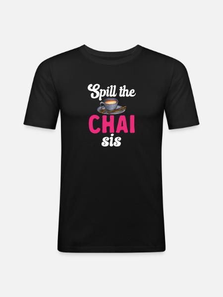 Chai Tea Masala Chai - Men's Slim Fit T-Shirt - black