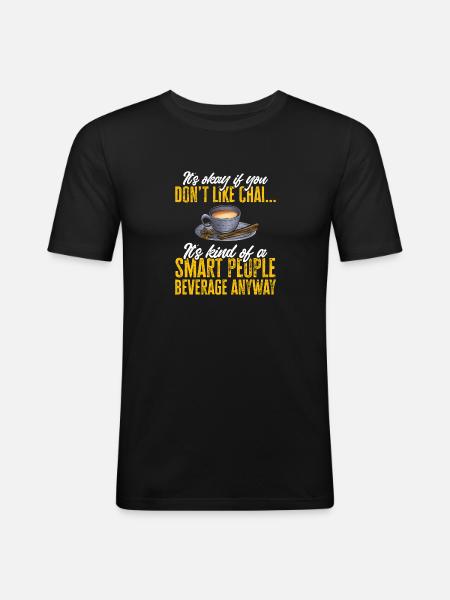 Chai Tea Masala Chai - Men's Slim Fit T-Shirt - black