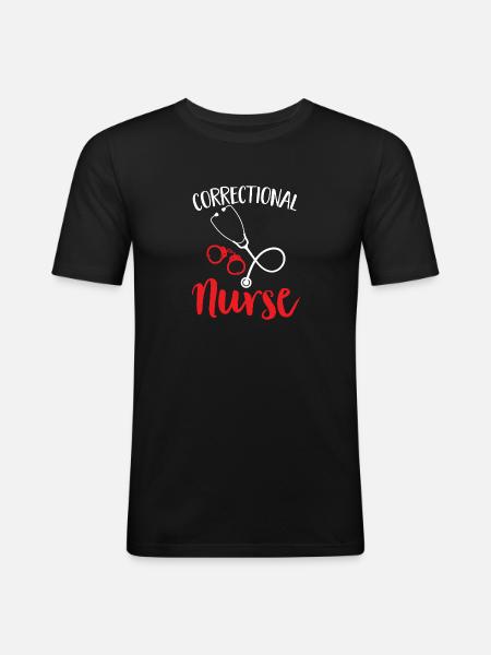 Pénitencier d’infirmières - T-shirt près du corps Homme - noir