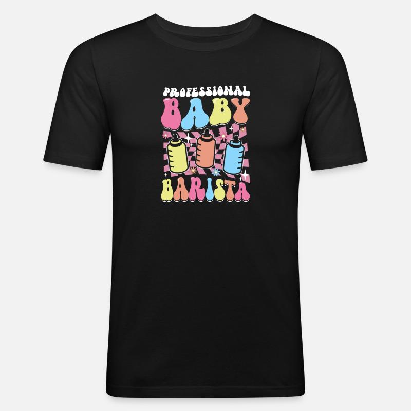 Krankenschwester Baby Entbindungsschwester - Männer Slim Fit T-Shirt - Schwarz