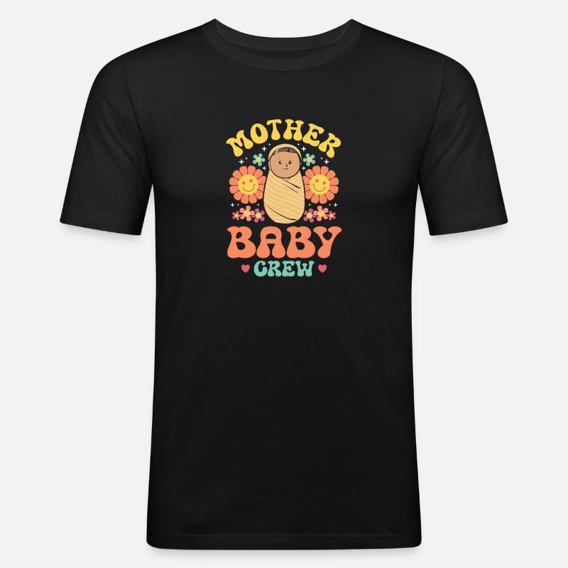 Krankenschwester Baby Entbindungsschwester - Männer Slim Fit T-Shirt - Schwarz