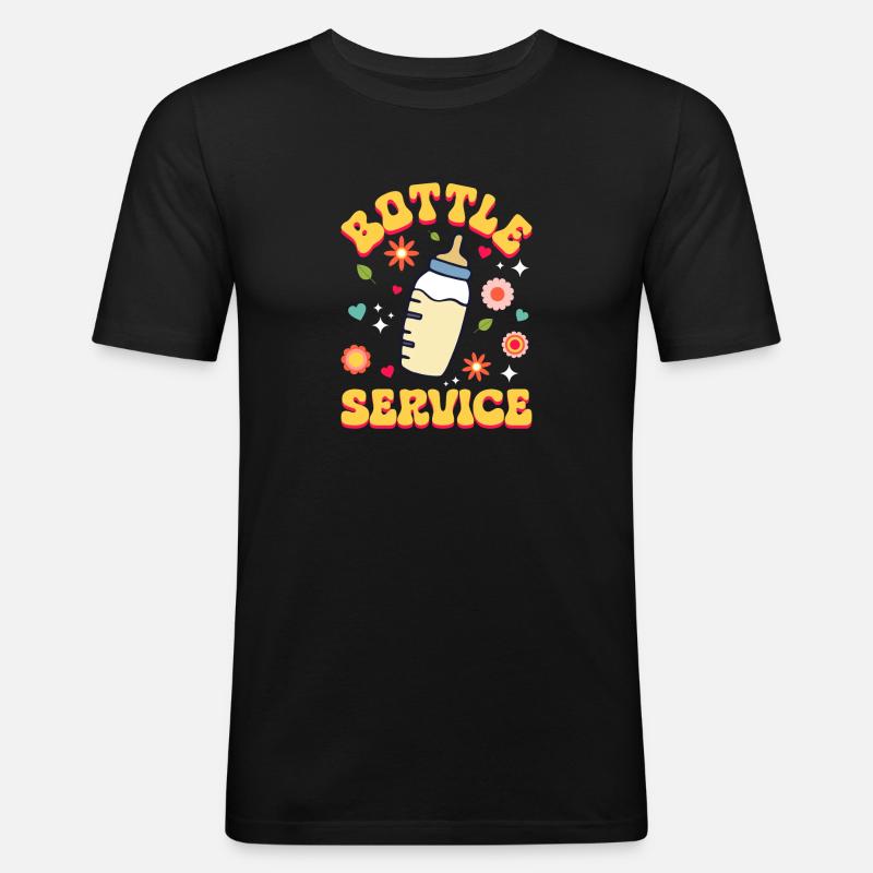 Krankenschwester Baby Entbindungsschwester - Männer Slim Fit T-Shirt - Schwarz