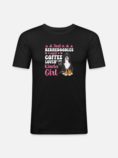 Bernedoodle Dog - Men's Slim Fit T-Shirt - black