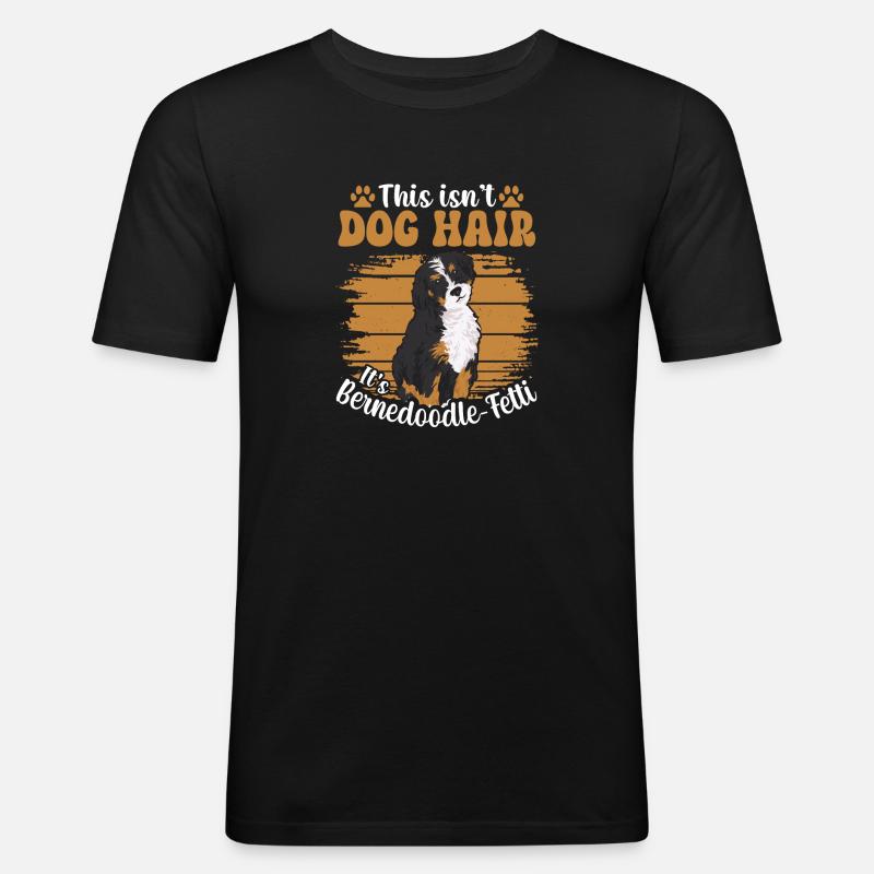 Bernedoodle Hund - Männer Slim Fit T-Shirt - Schwarz