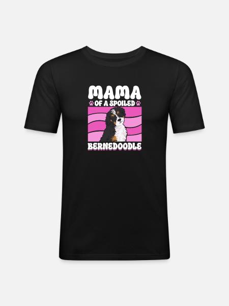 Bernedoodle Hund - Männer Slim Fit T-Shirt - Schwarz