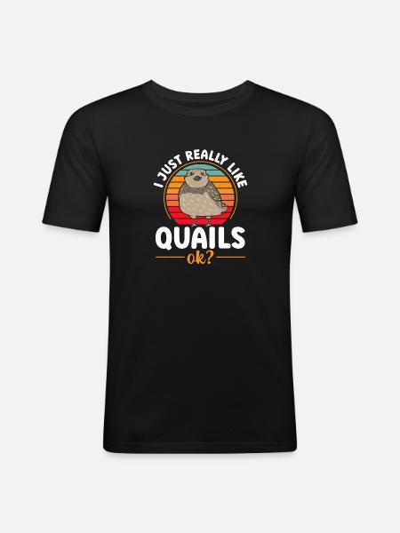 Quail Bird - Men's Slim Fit T-Shirt - black