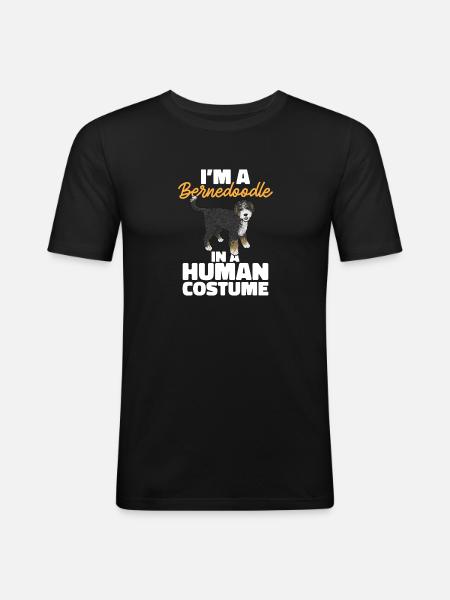 Bernedoodle Dog - Men's Slim Fit T-Shirt - black
