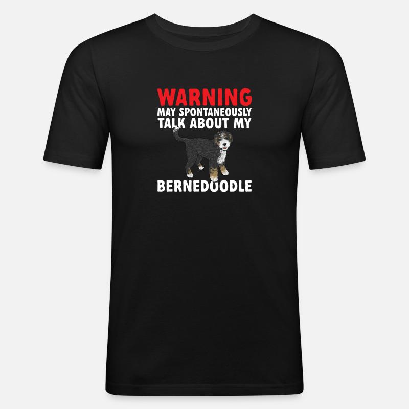 Bernedoodle Hund - Männer Slim Fit T-Shirt - Schwarz