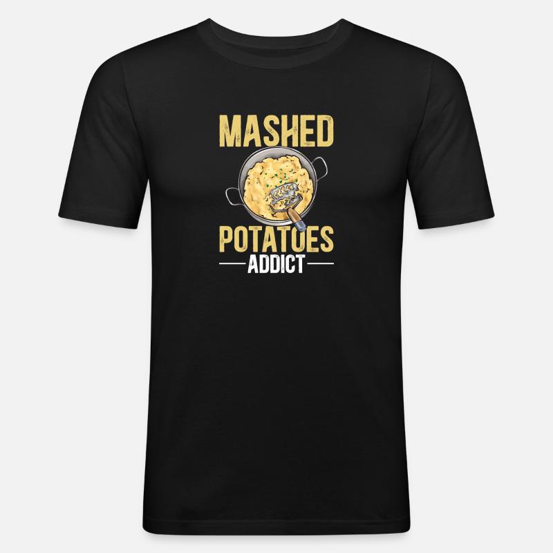 Mashed potatoes Mashed potatoes - Men's Slim Fit T-Shirt - black