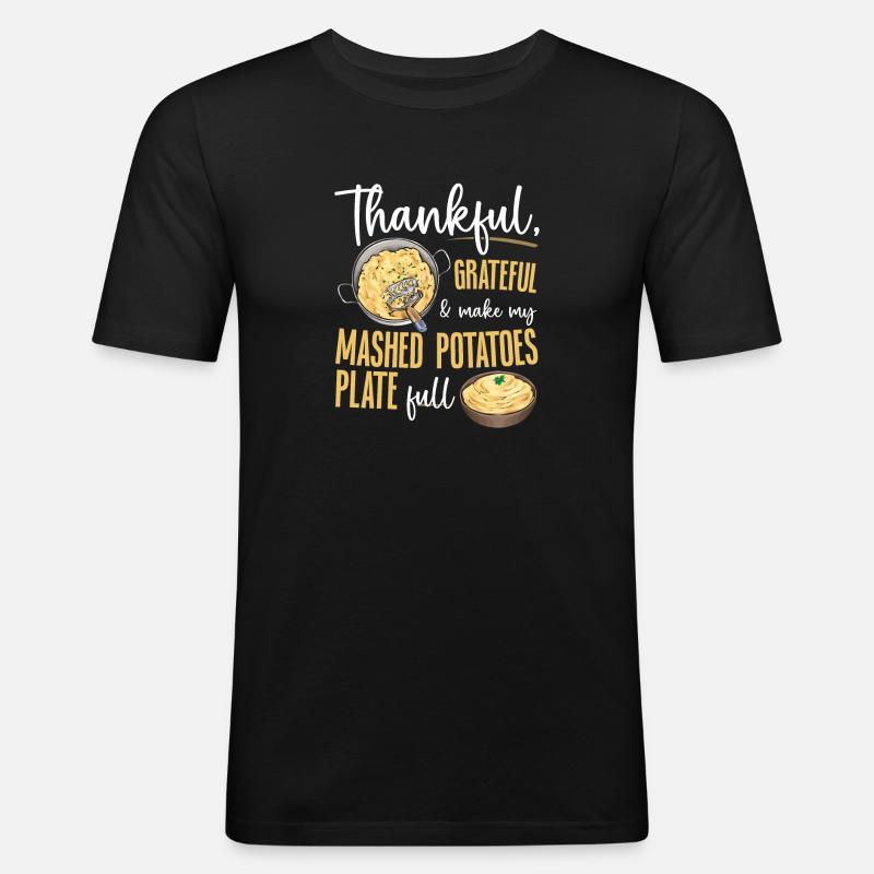 Mashed potatoes Mashed potatoes - Men's Slim Fit T-Shirt - black